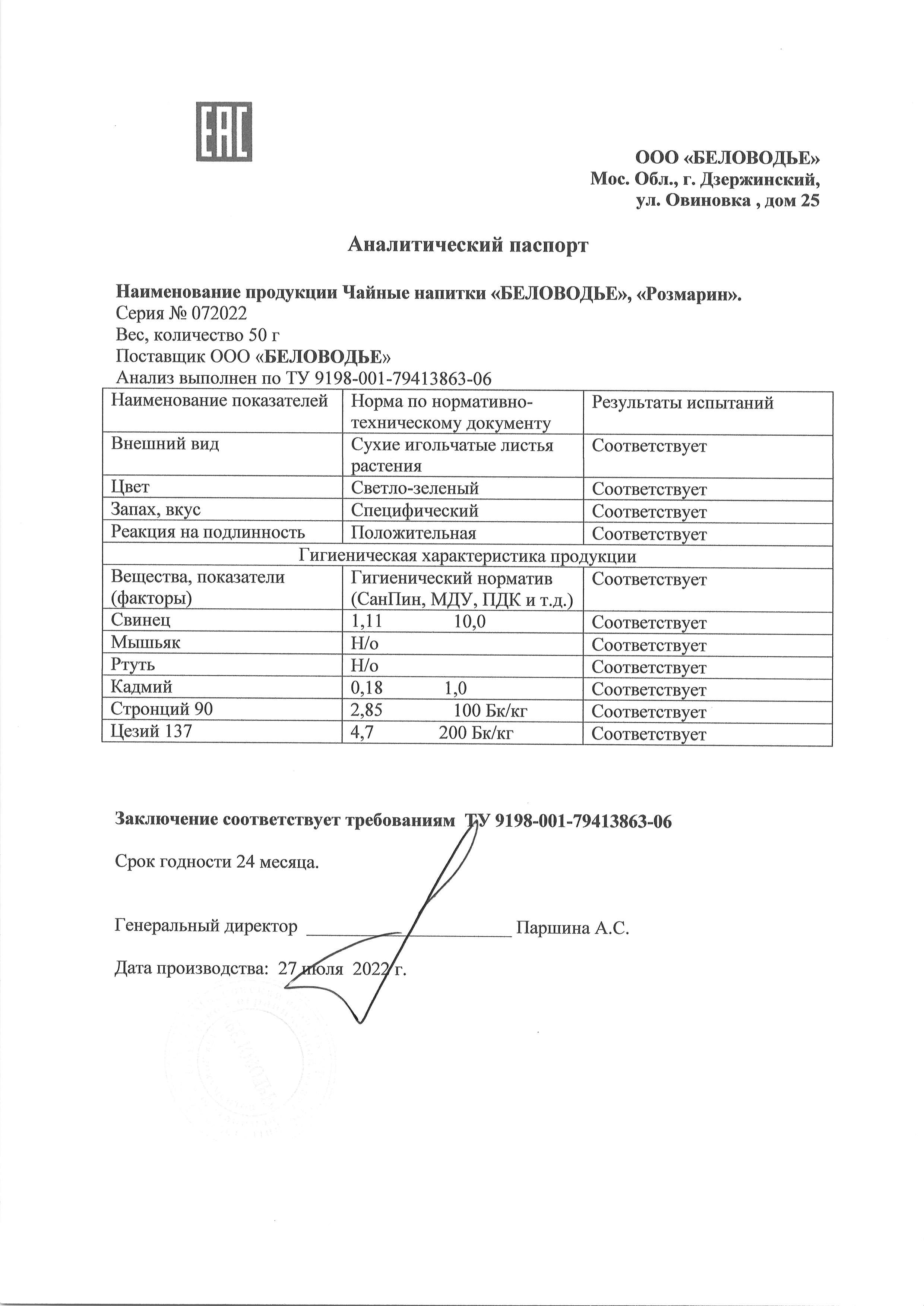Паспорт №072022